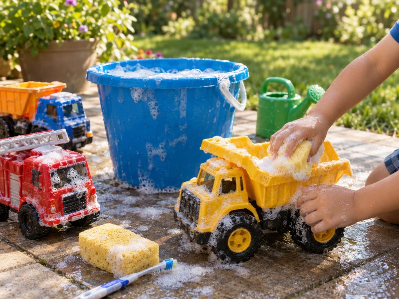 Toy truck wash