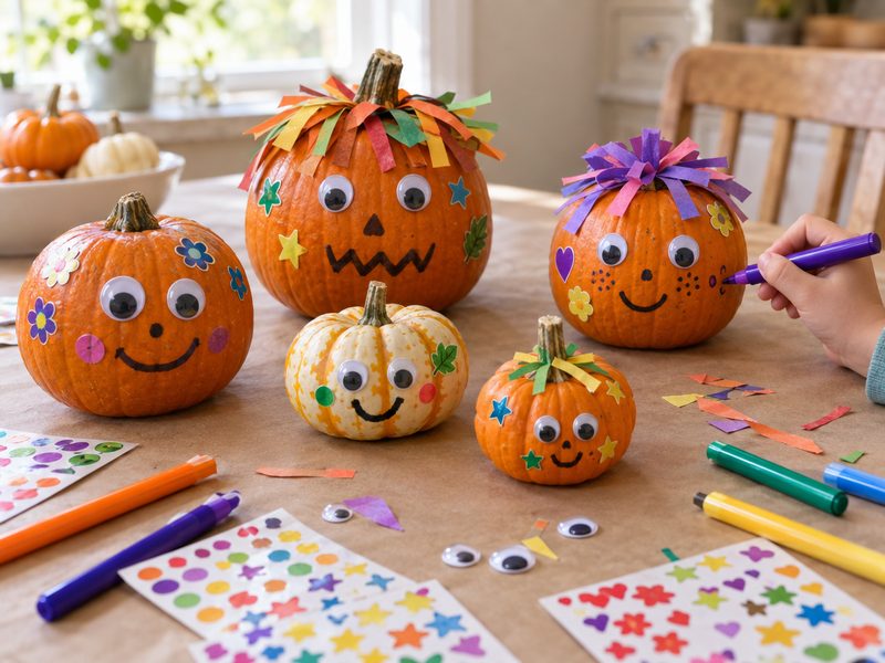 No-carve pumpkin decorating