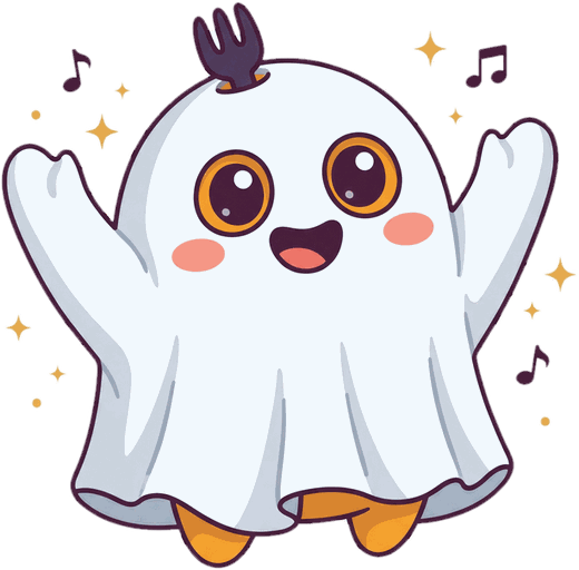 Kite dancing in a ghost costume