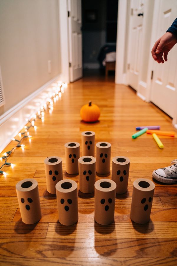 Pumpkin Bowling at home