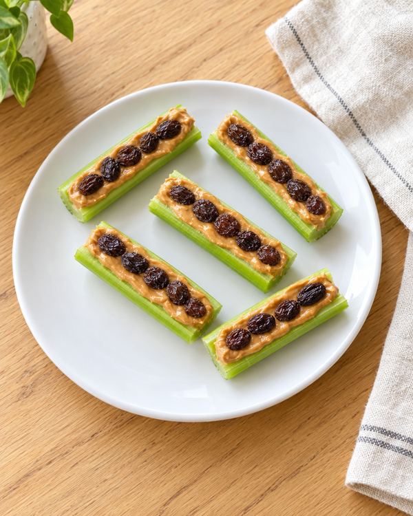 Ants on a Log, an easy after-school snack