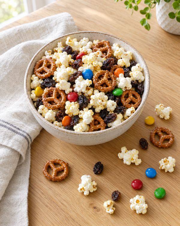 Popcorn Trail Mix, an easy after-school snack