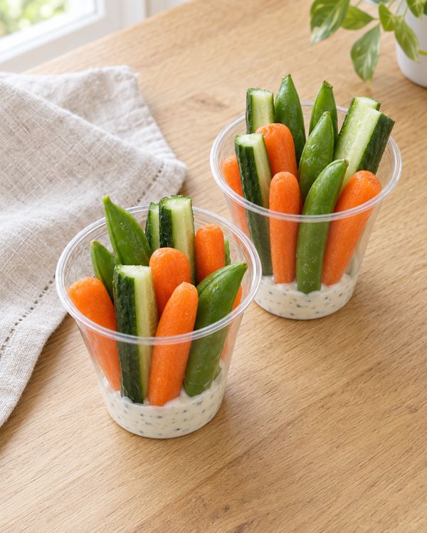 Ranch Veggie Cups, an easy after-school snack