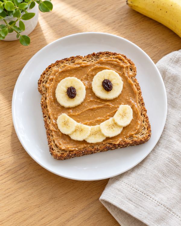 Smiley Toast, an easy after-school snack