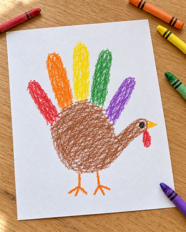 Handprint Turkey + Poem: an easy Thanksgiving craft for kids