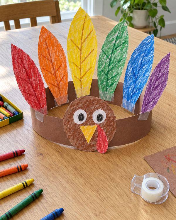 Turkey Hat: an easy Thanksgiving craft for kids
