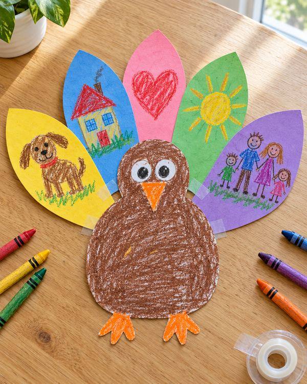 Thankful Turkey: an easy Thanksgiving craft for kids
